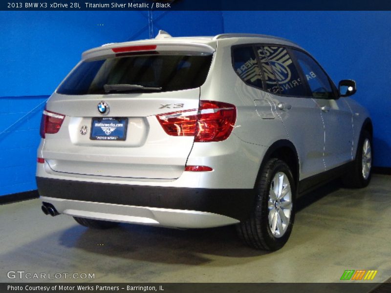 Titanium Silver Metallic / Black 2013 BMW X3 xDrive 28i