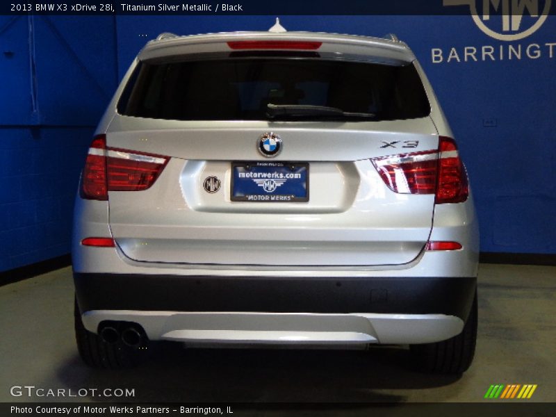 Titanium Silver Metallic / Black 2013 BMW X3 xDrive 28i