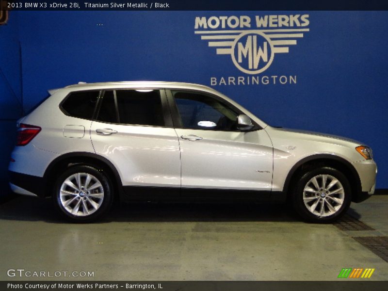 Titanium Silver Metallic / Black 2013 BMW X3 xDrive 28i