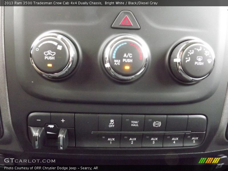 Bright White / Black/Diesel Gray 2013 Ram 3500 Tradesman Crew Cab 4x4 Dually Chassis
