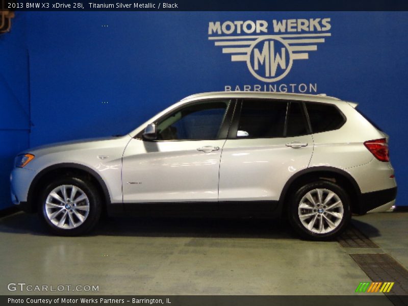Titanium Silver Metallic / Black 2013 BMW X3 xDrive 28i