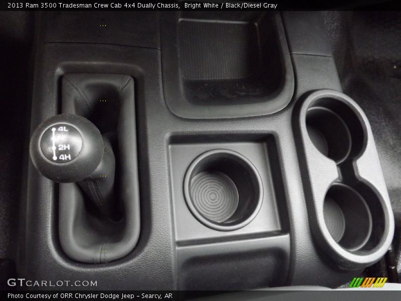 Bright White / Black/Diesel Gray 2013 Ram 3500 Tradesman Crew Cab 4x4 Dually Chassis