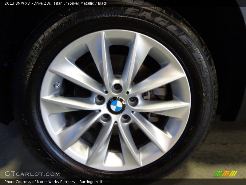 Titanium Silver Metallic / Black 2013 BMW X3 xDrive 28i