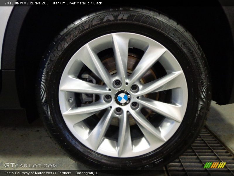 Titanium Silver Metallic / Black 2013 BMW X3 xDrive 28i