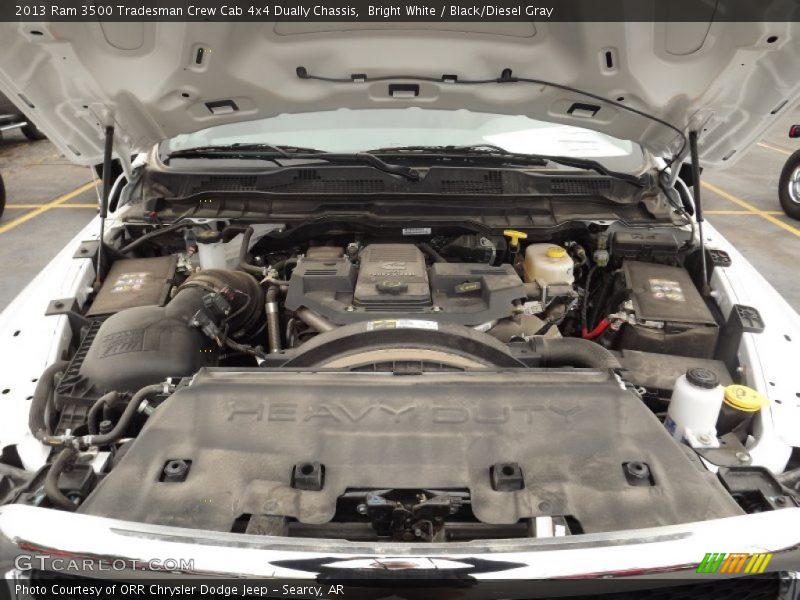 Bright White / Black/Diesel Gray 2013 Ram 3500 Tradesman Crew Cab 4x4 Dually Chassis