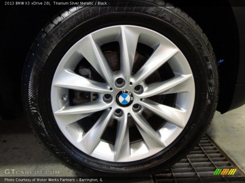 Titanium Silver Metallic / Black 2013 BMW X3 xDrive 28i