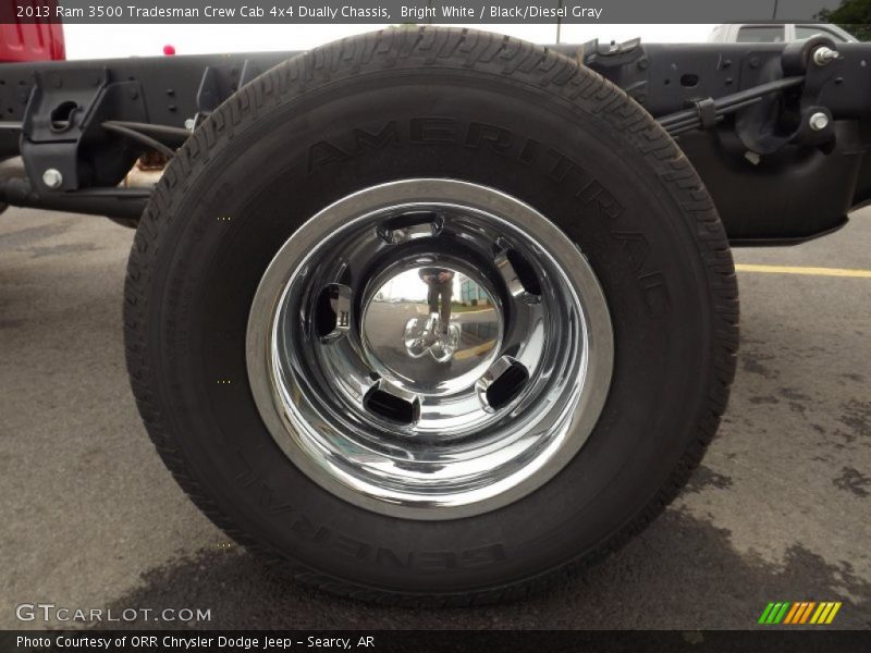 Bright White / Black/Diesel Gray 2013 Ram 3500 Tradesman Crew Cab 4x4 Dually Chassis