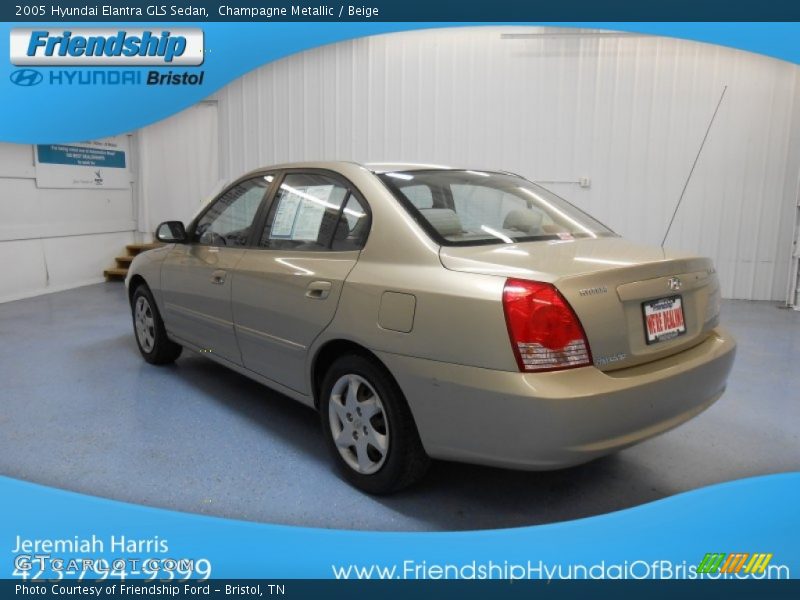 Champagne Metallic / Beige 2005 Hyundai Elantra GLS Sedan