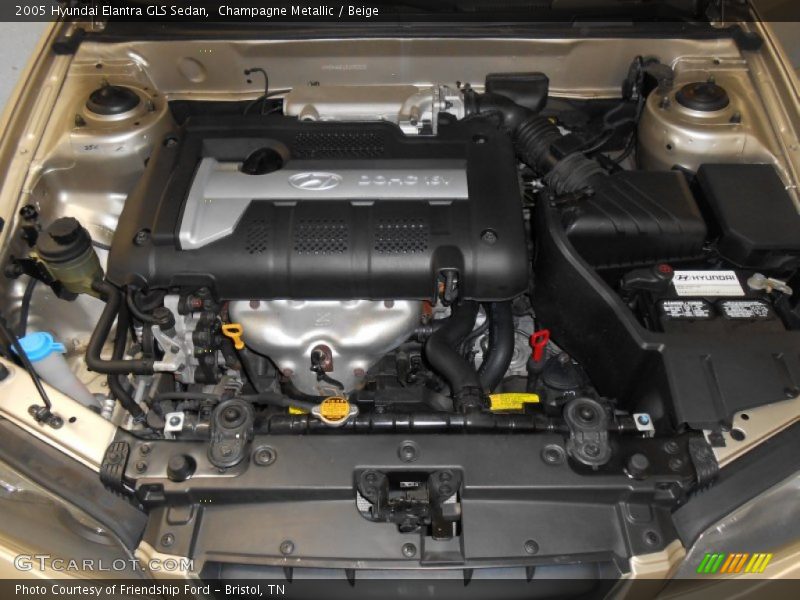 Champagne Metallic / Beige 2005 Hyundai Elantra GLS Sedan