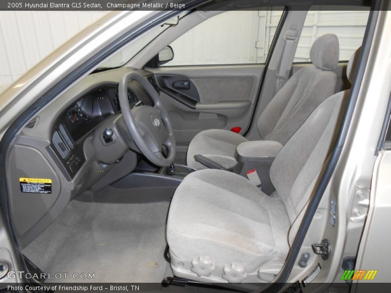 Champagne Metallic / Beige 2005 Hyundai Elantra GLS Sedan