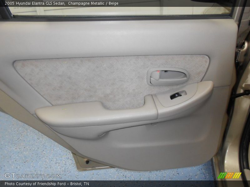 Champagne Metallic / Beige 2005 Hyundai Elantra GLS Sedan