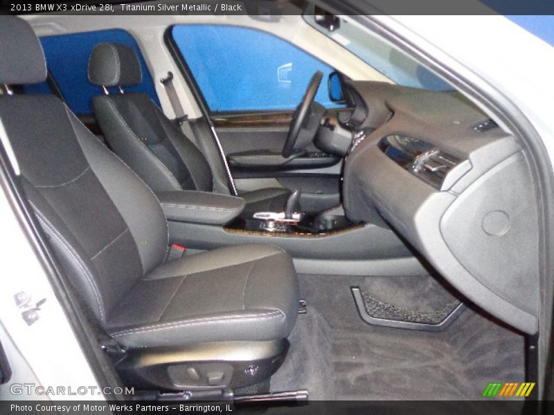 Titanium Silver Metallic / Black 2013 BMW X3 xDrive 28i