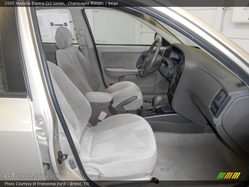 Champagne Metallic / Beige 2005 Hyundai Elantra GLS Sedan