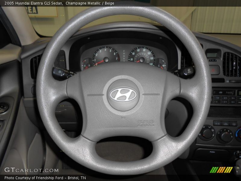 Champagne Metallic / Beige 2005 Hyundai Elantra GLS Sedan