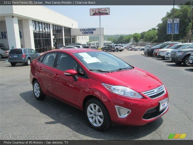 Red Candy Metallic / Charcoal Black 2012 Ford Fiesta SEL Sedan
