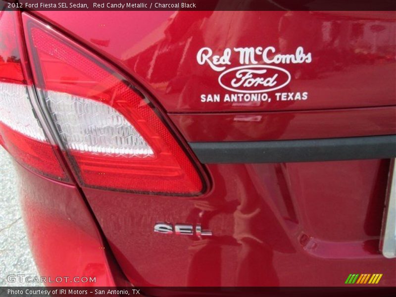 Red Candy Metallic / Charcoal Black 2012 Ford Fiesta SEL Sedan