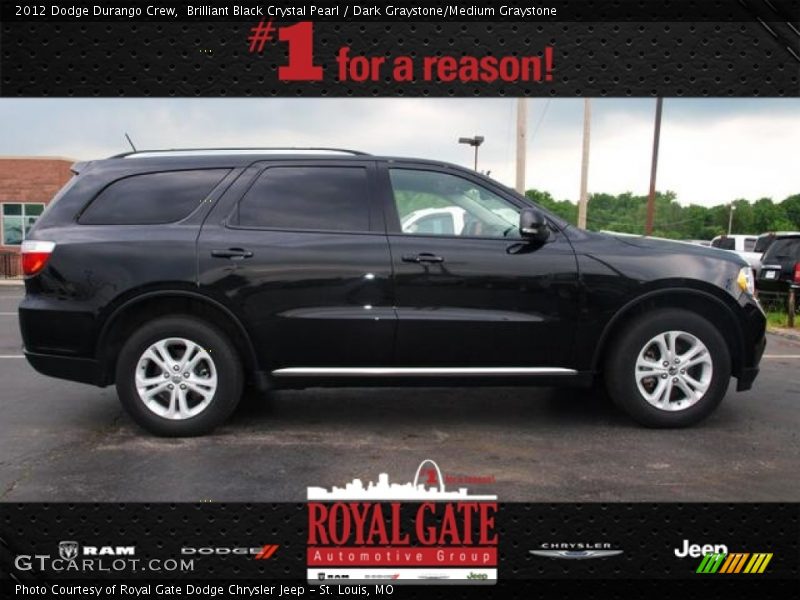 Brilliant Black Crystal Pearl / Dark Graystone/Medium Graystone 2012 Dodge Durango Crew