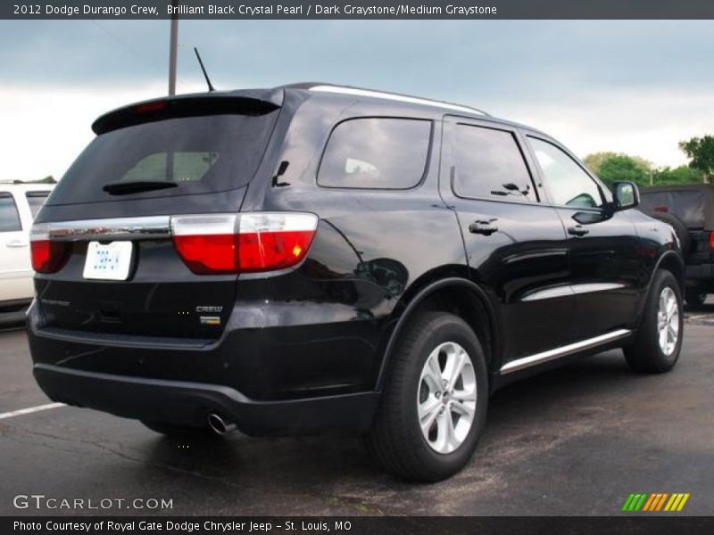 Brilliant Black Crystal Pearl / Dark Graystone/Medium Graystone 2012 Dodge Durango Crew