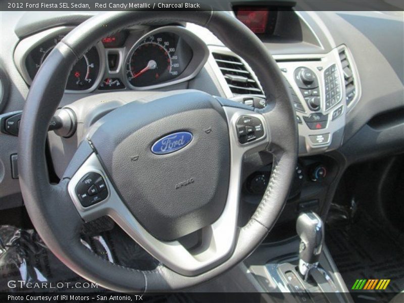 Red Candy Metallic / Charcoal Black 2012 Ford Fiesta SEL Sedan