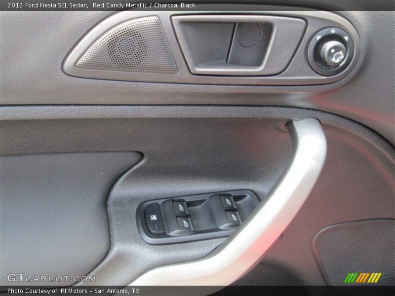 Red Candy Metallic / Charcoal Black 2012 Ford Fiesta SEL Sedan