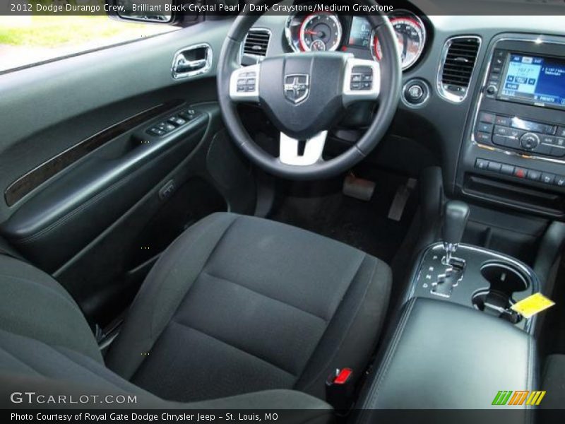 Brilliant Black Crystal Pearl / Dark Graystone/Medium Graystone 2012 Dodge Durango Crew