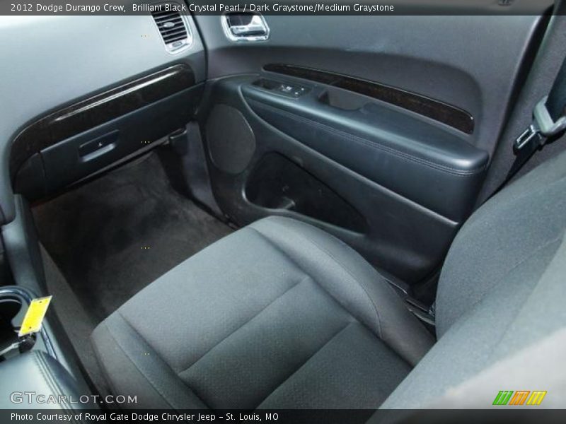 Brilliant Black Crystal Pearl / Dark Graystone/Medium Graystone 2012 Dodge Durango Crew