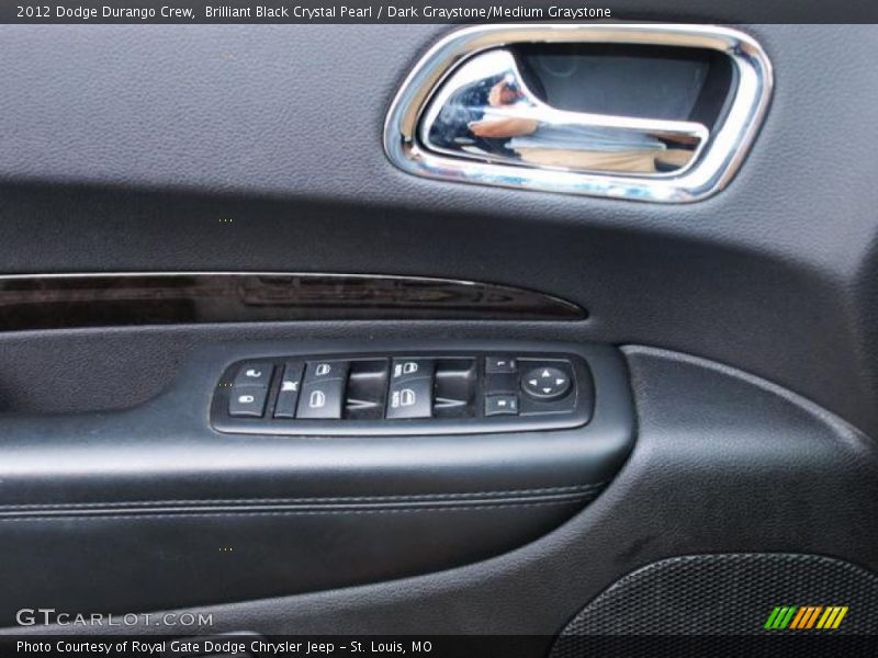 Brilliant Black Crystal Pearl / Dark Graystone/Medium Graystone 2012 Dodge Durango Crew