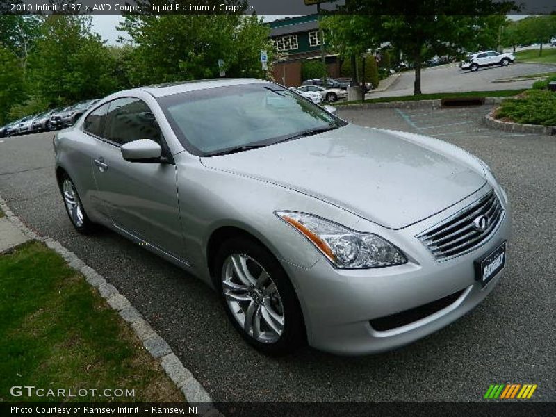 Liquid Platinum / Graphite 2010 Infiniti G 37 x AWD Coupe