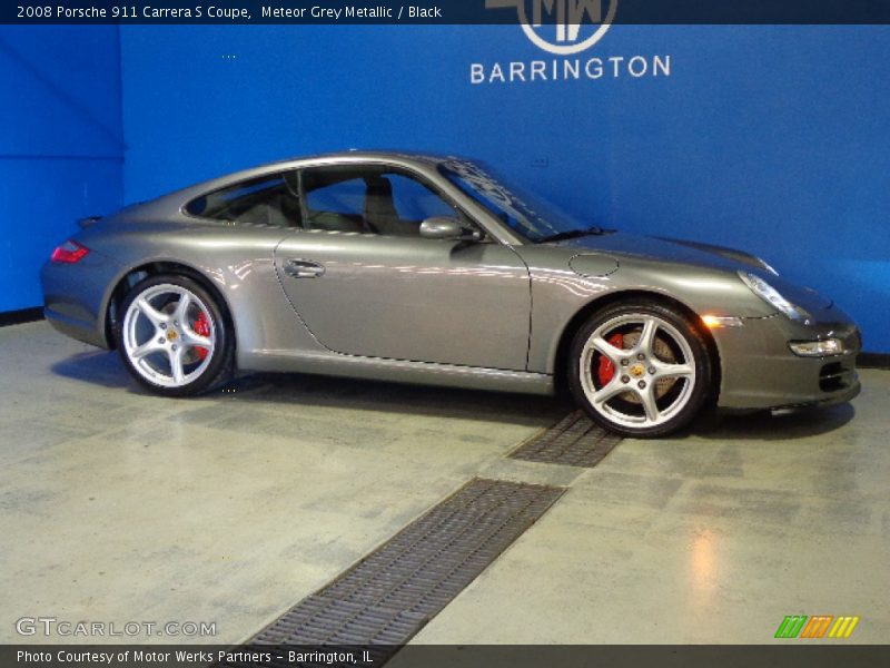 Meteor Grey Metallic / Black 2008 Porsche 911 Carrera S Coupe