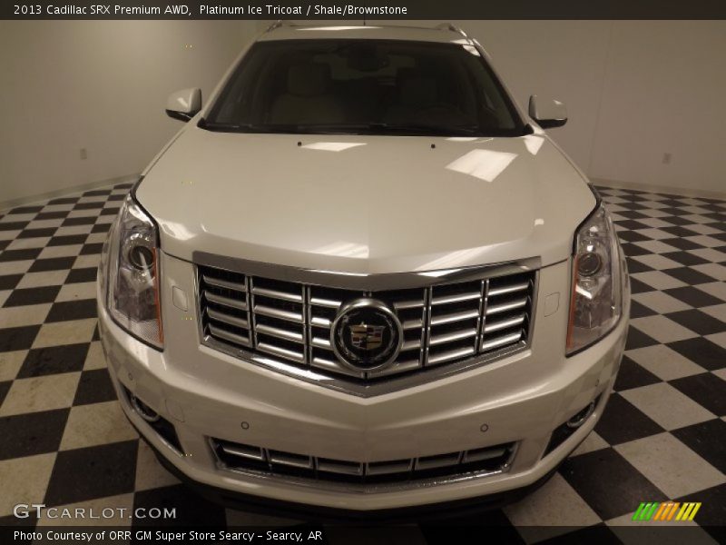 Platinum Ice Tricoat / Shale/Brownstone 2013 Cadillac SRX Premium AWD