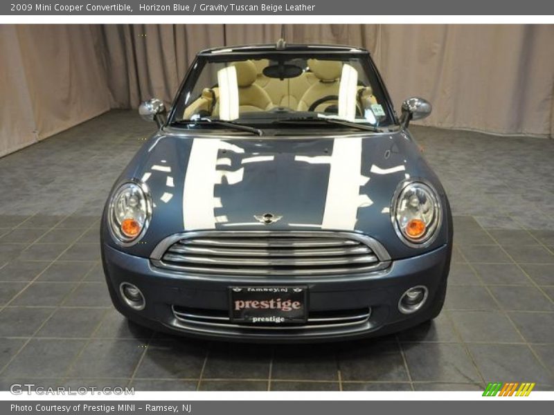 Horizon Blue / Gravity Tuscan Beige Leather 2009 Mini Cooper Convertible