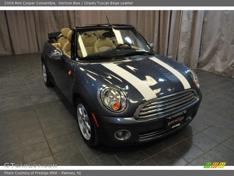 Horizon Blue / Gravity Tuscan Beige Leather 2009 Mini Cooper Convertible