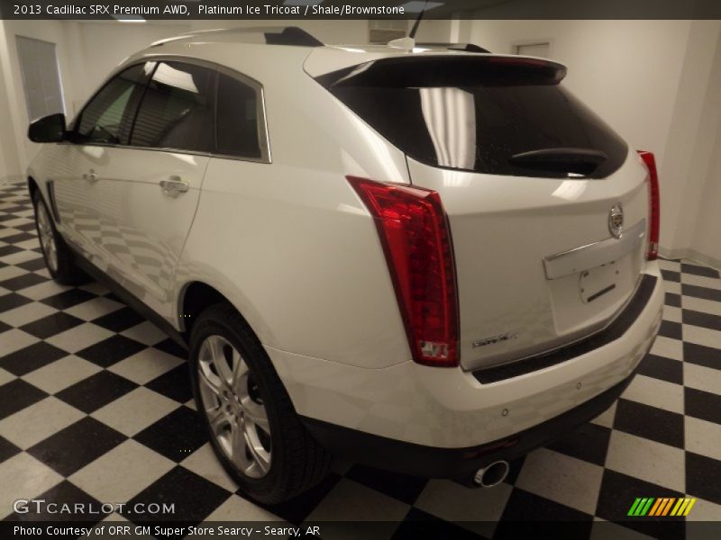 Platinum Ice Tricoat / Shale/Brownstone 2013 Cadillac SRX Premium AWD