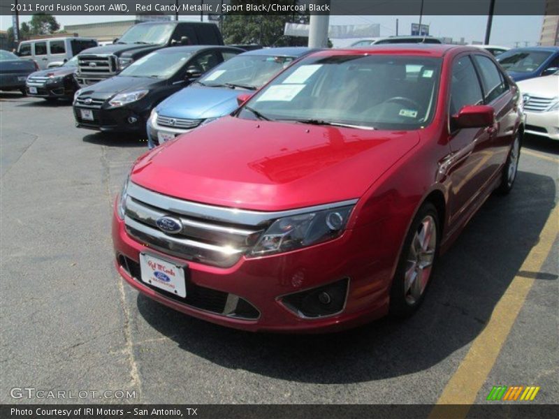 Red Candy Metallic / Sport Black/Charcoal Black 2011 Ford Fusion Sport AWD