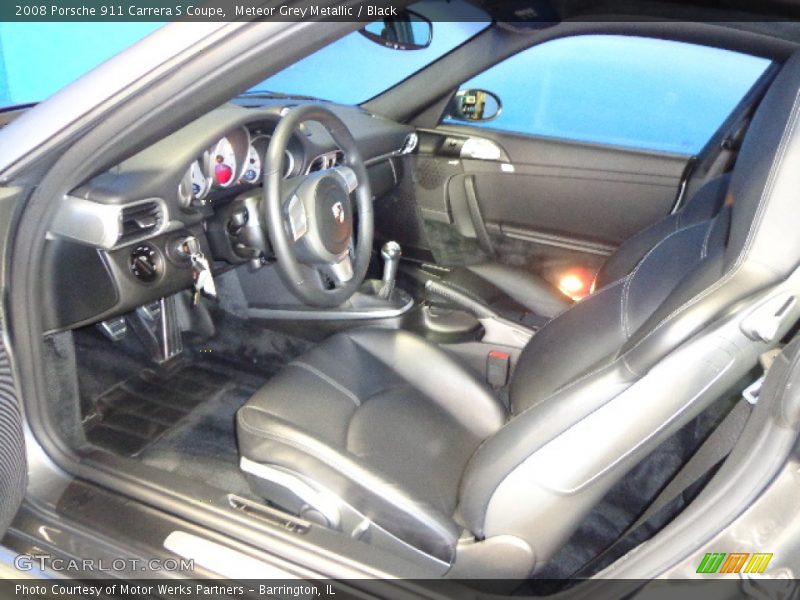 Meteor Grey Metallic / Black 2008 Porsche 911 Carrera S Coupe