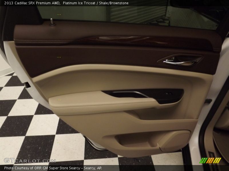 Platinum Ice Tricoat / Shale/Brownstone 2013 Cadillac SRX Premium AWD