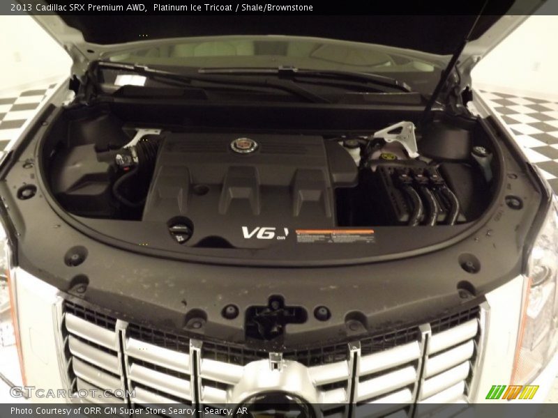 Platinum Ice Tricoat / Shale/Brownstone 2013 Cadillac SRX Premium AWD