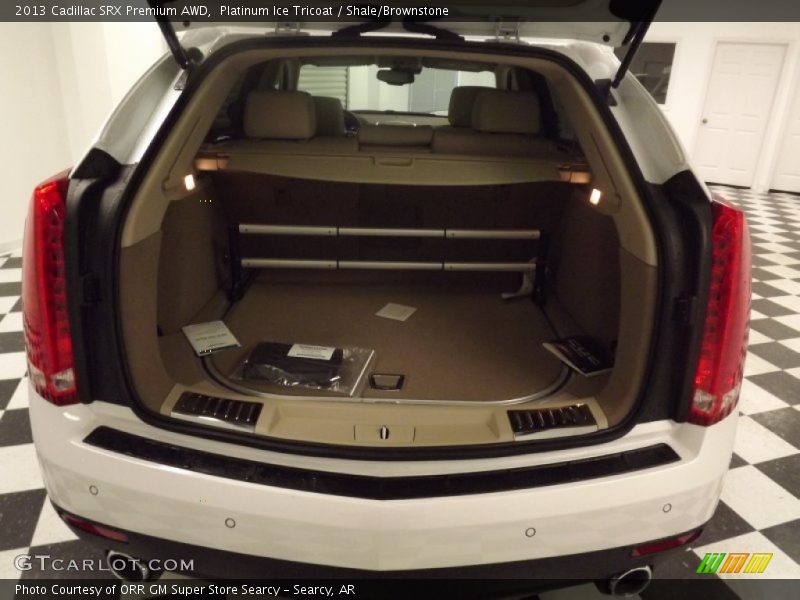 Platinum Ice Tricoat / Shale/Brownstone 2013 Cadillac SRX Premium AWD