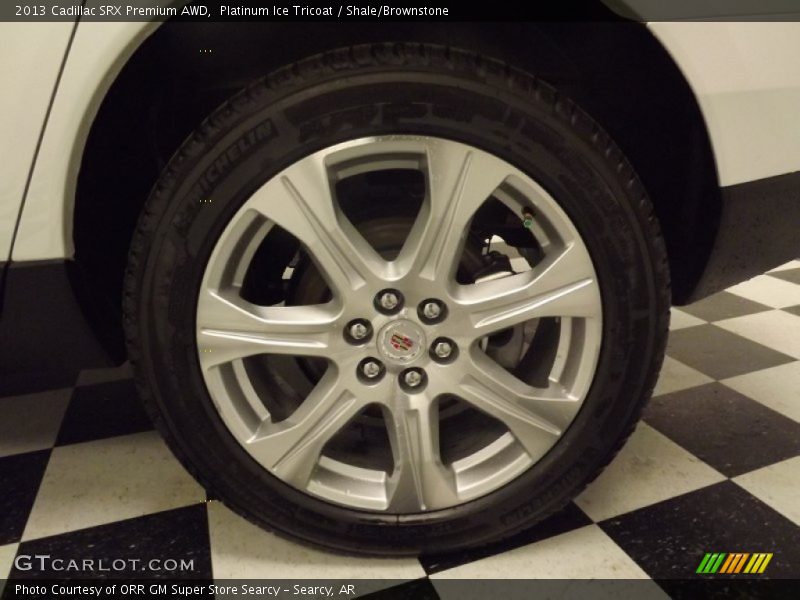 Platinum Ice Tricoat / Shale/Brownstone 2013 Cadillac SRX Premium AWD