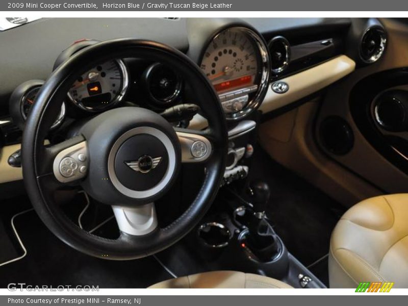 Horizon Blue / Gravity Tuscan Beige Leather 2009 Mini Cooper Convertible