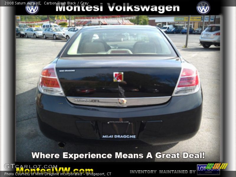 Carbon Flash Black / Gray 2008 Saturn Aura XE