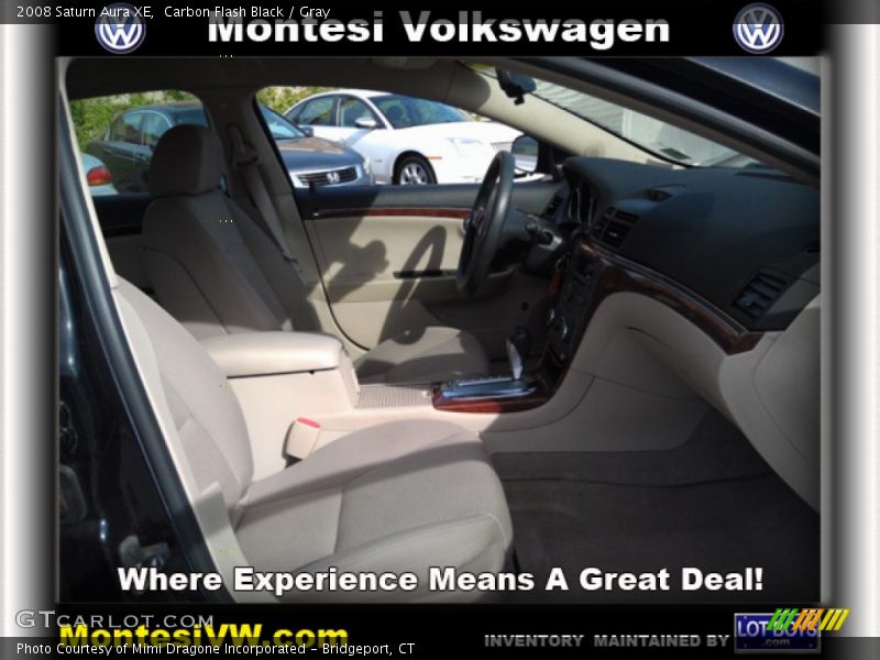 Carbon Flash Black / Gray 2008 Saturn Aura XE
