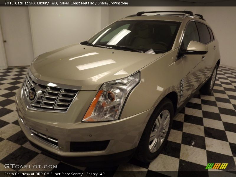 Silver Coast Metallic / Shale/Brownstone 2013 Cadillac SRX Luxury FWD