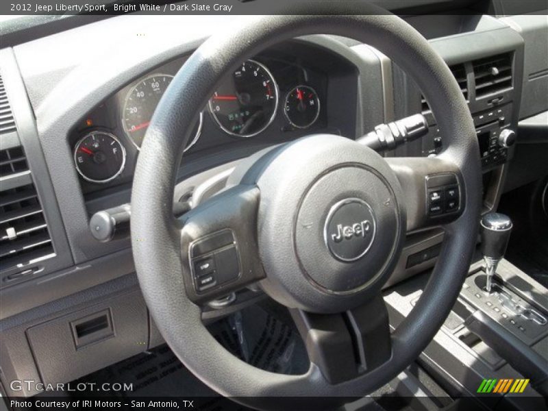 Bright White / Dark Slate Gray 2012 Jeep Liberty Sport