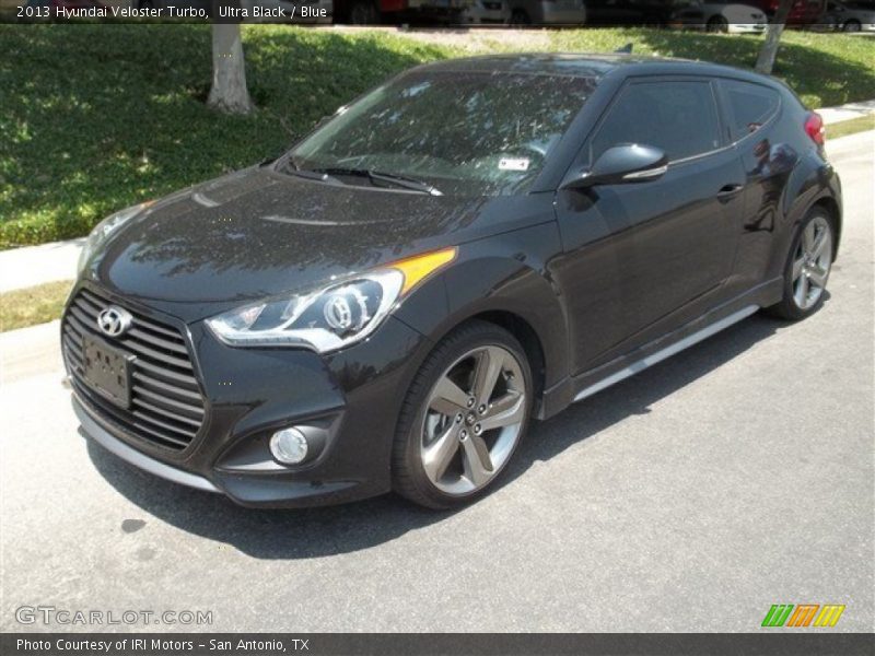 Ultra Black / Blue 2013 Hyundai Veloster Turbo