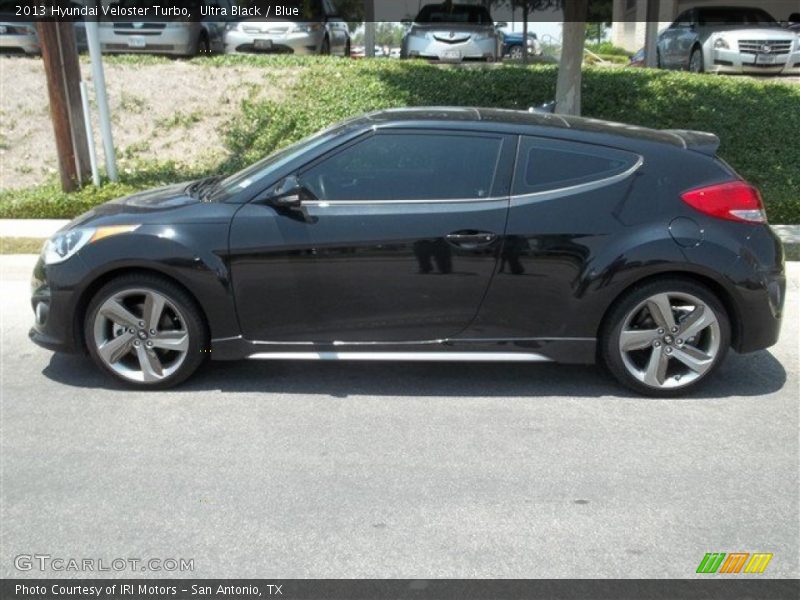 Ultra Black / Blue 2013 Hyundai Veloster Turbo