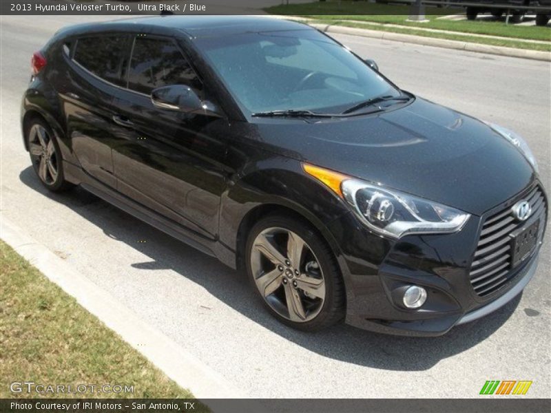 Ultra Black / Blue 2013 Hyundai Veloster Turbo