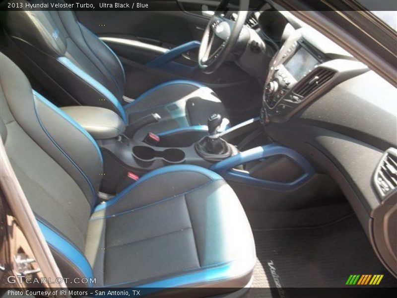 Ultra Black / Blue 2013 Hyundai Veloster Turbo
