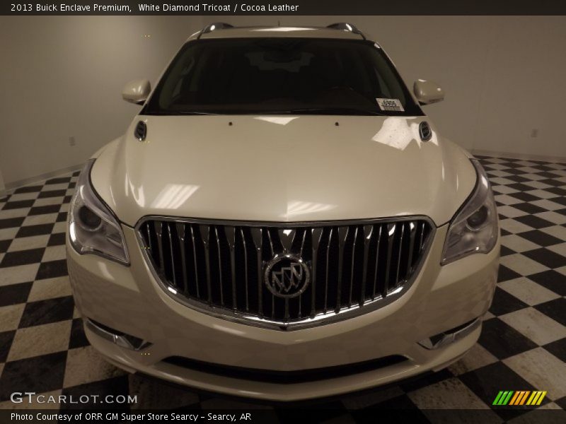 White Diamond Tricoat / Cocoa Leather 2013 Buick Enclave Premium