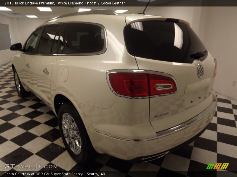 White Diamond Tricoat / Cocoa Leather 2013 Buick Enclave Premium